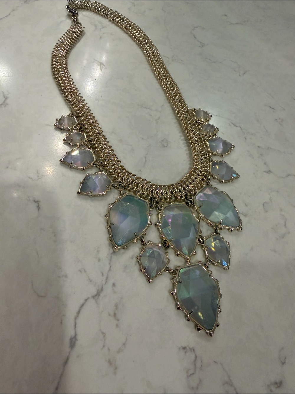 Kendra Scott Statement Necklace with Opalescent Gems